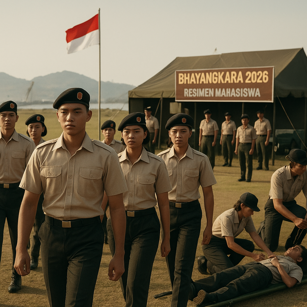 Resimen Mahasiswa Seluruh Indonesia Gelar Latihan Gabungan '...