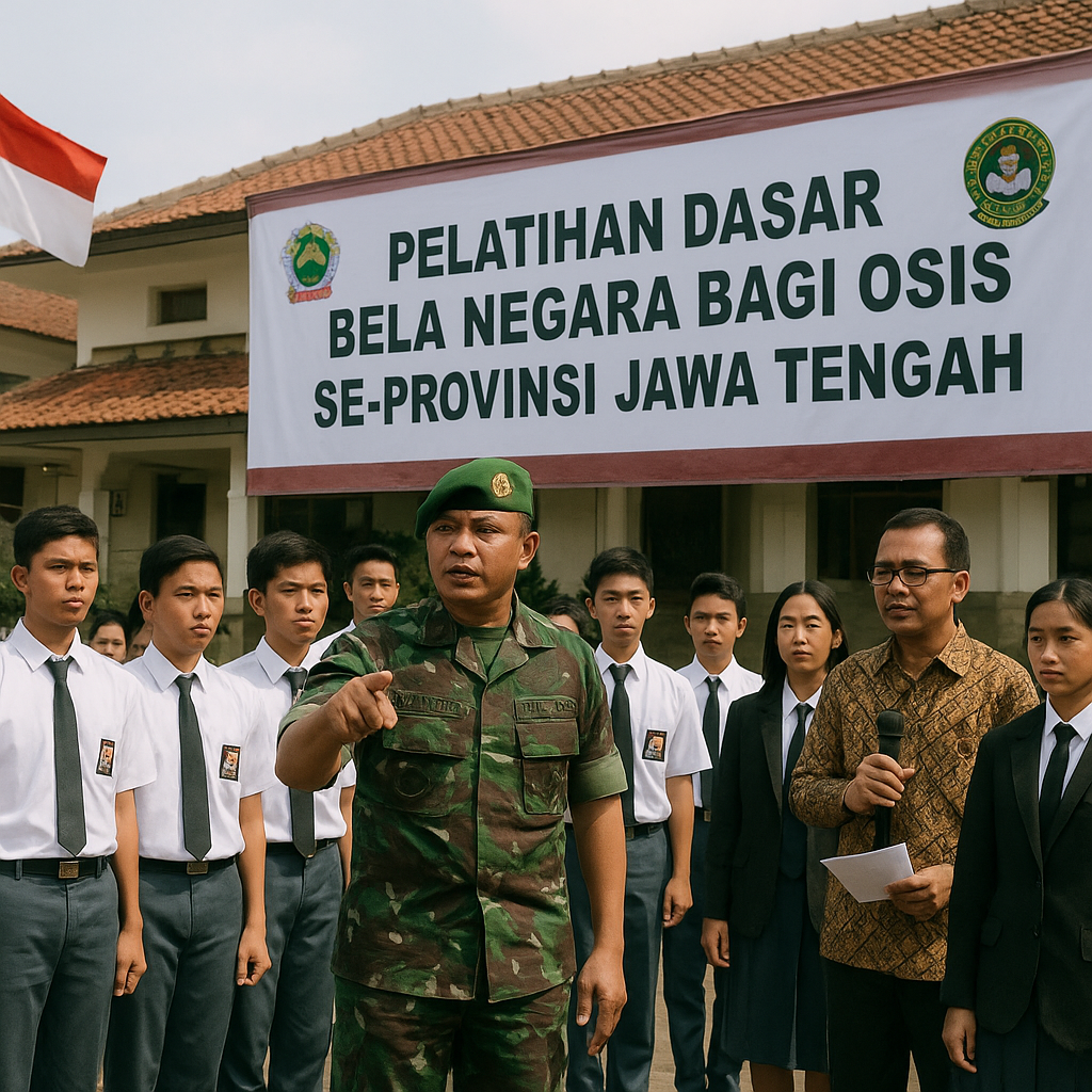 Pelatihan Dasar Bela Negara bagi OSIS Se-Provinsi Jawa Tengah