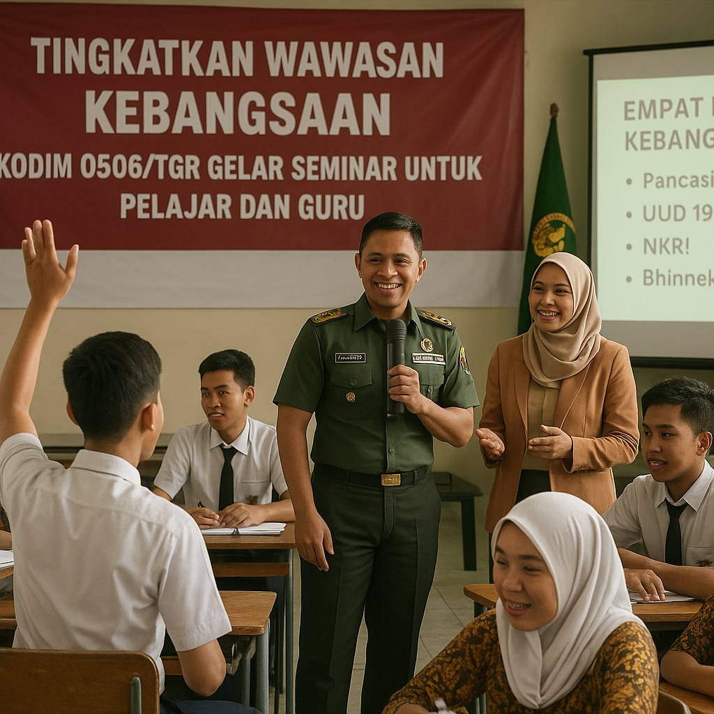 Tingkatkan Wawasan Kebangsaan, Kodim 0506/TGR Gelar Seminar...