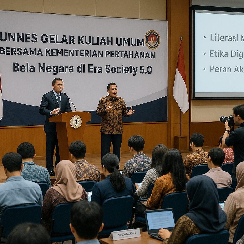 Unnes Gelar Kuliah Umum Bersama Kementer...
