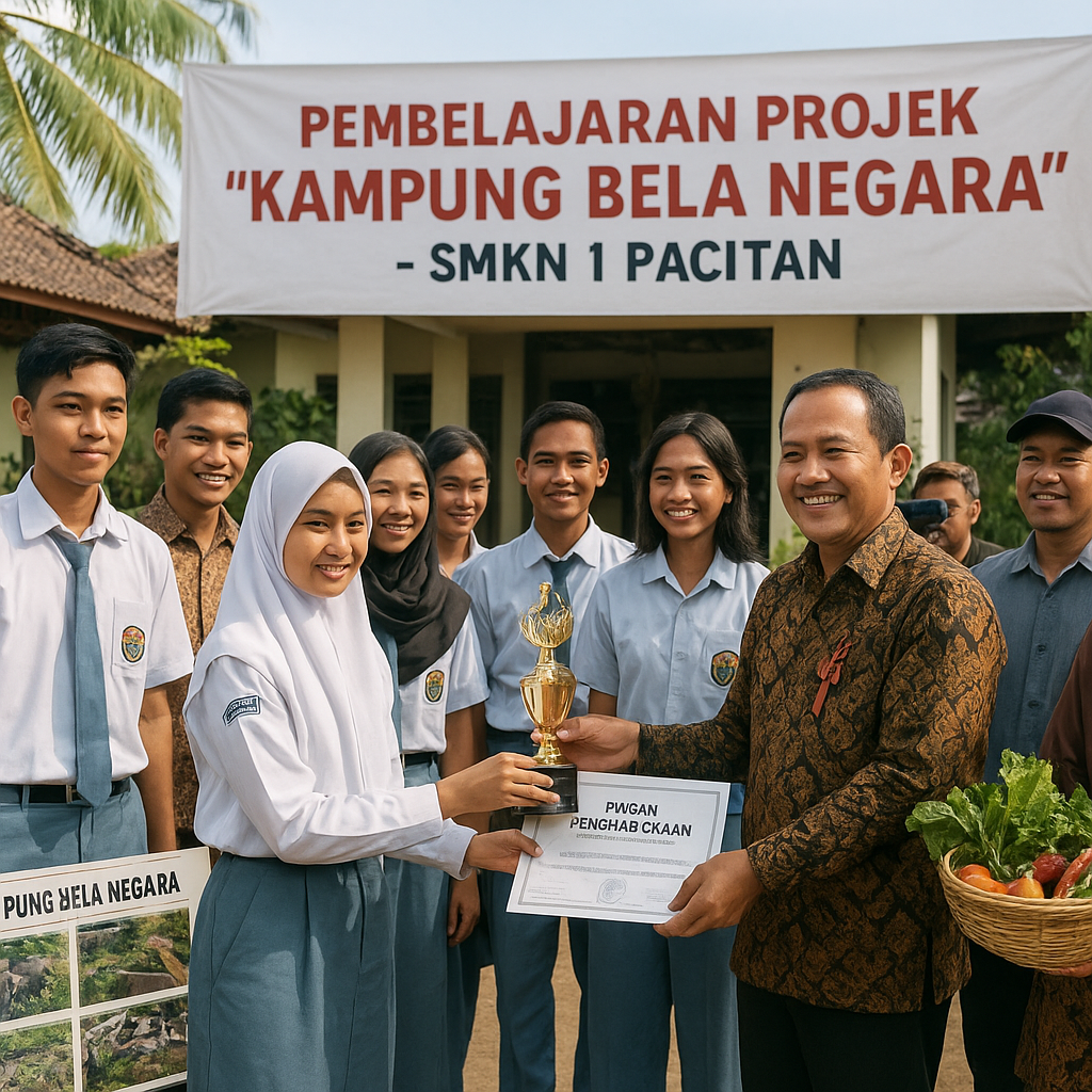 Pembelajaran Projek 'Kampung Bela Negara' di SMKN 1 Pacitan...