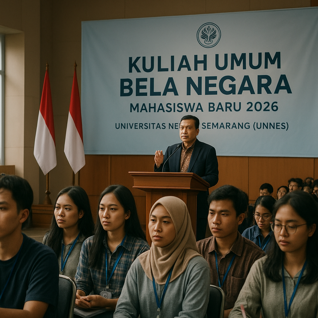 Unnes Gelar Kuliah Umum Bela Negara bagi Seluruh Mahasiswa Baru 2026