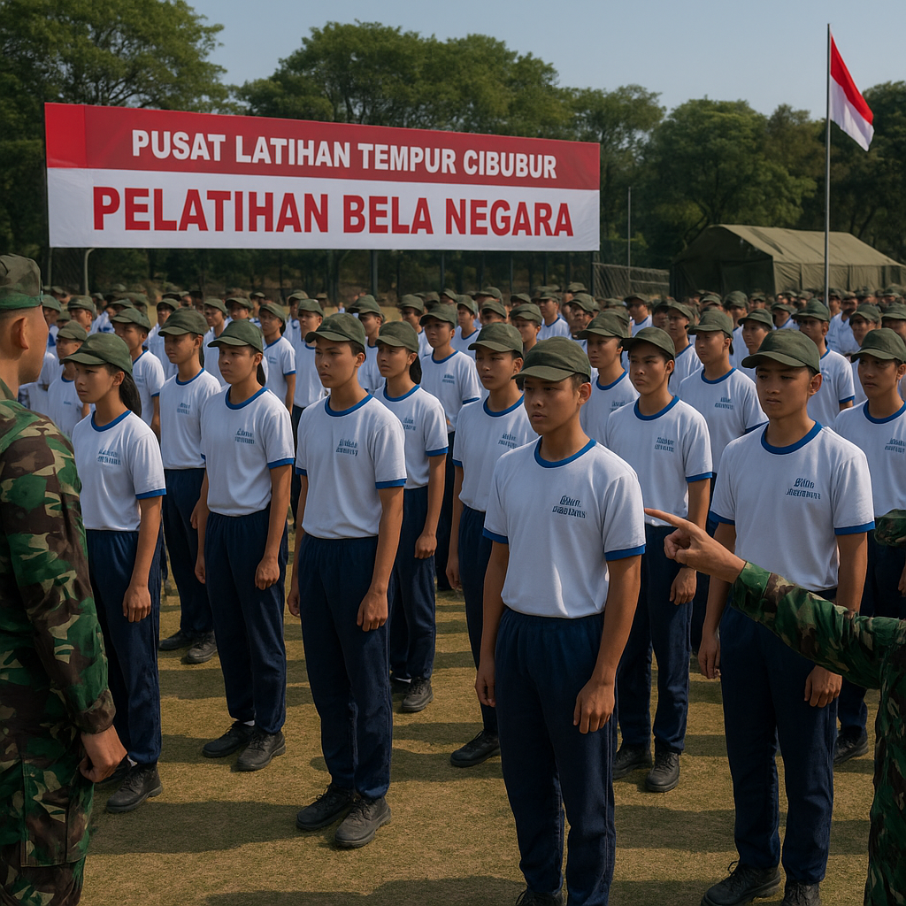 Siswa SMA Jakarta Ikuti Pelatihan Bela Negara Bersama TNI AD di Cibubur
