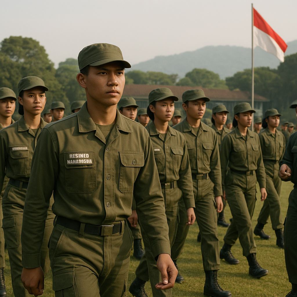 Resimen Mahasiswa ITB Latihan Dasar Militer untuk Membangun...