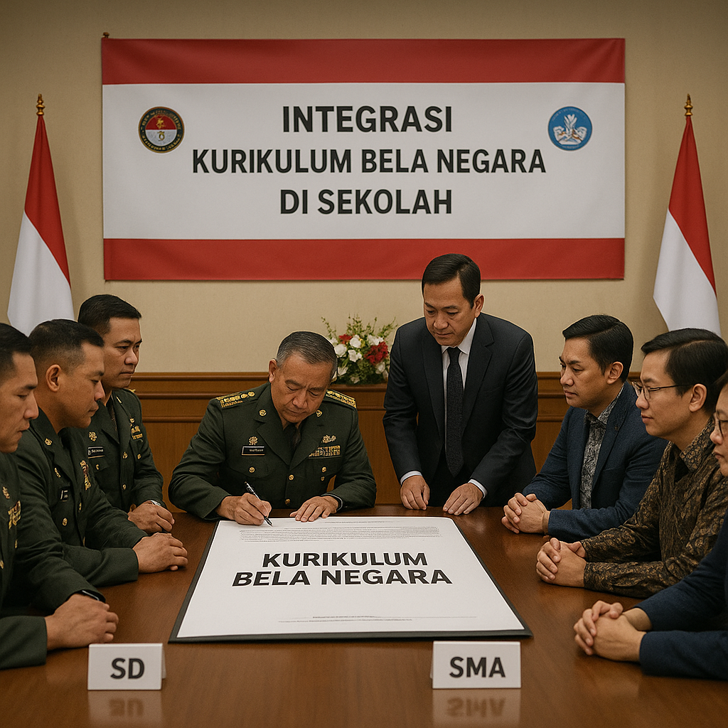Kementerian Pertahanan dan Kemendikbudristek Bahas Integrasi Kurikulum Bela Negara di Sekolah
