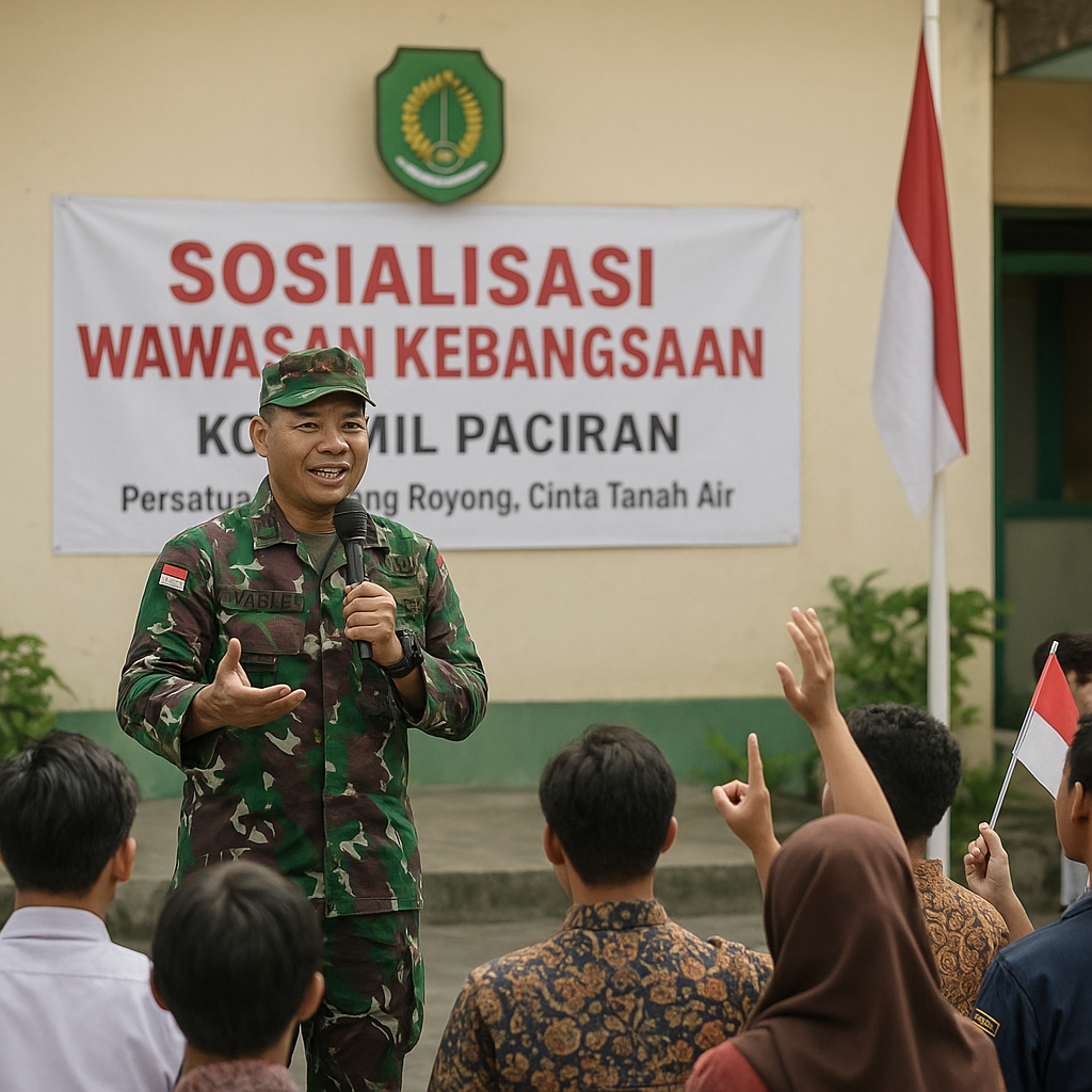 Danramil Paciran Tanamkan Semangat Kebangsaan kepada Generas...