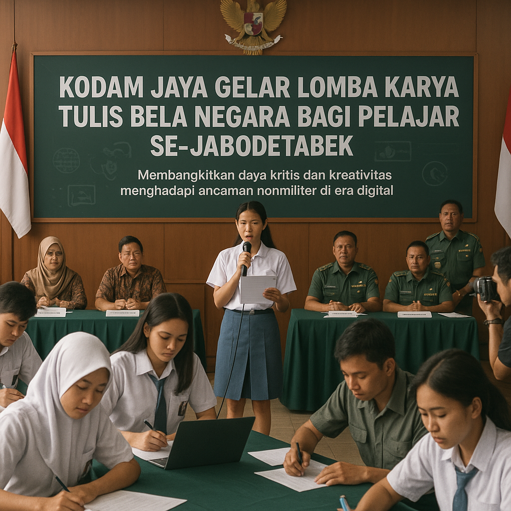 Kodam Jaya Gelar Lomba Karya Tulis Bela Negara bagi Pelajar...