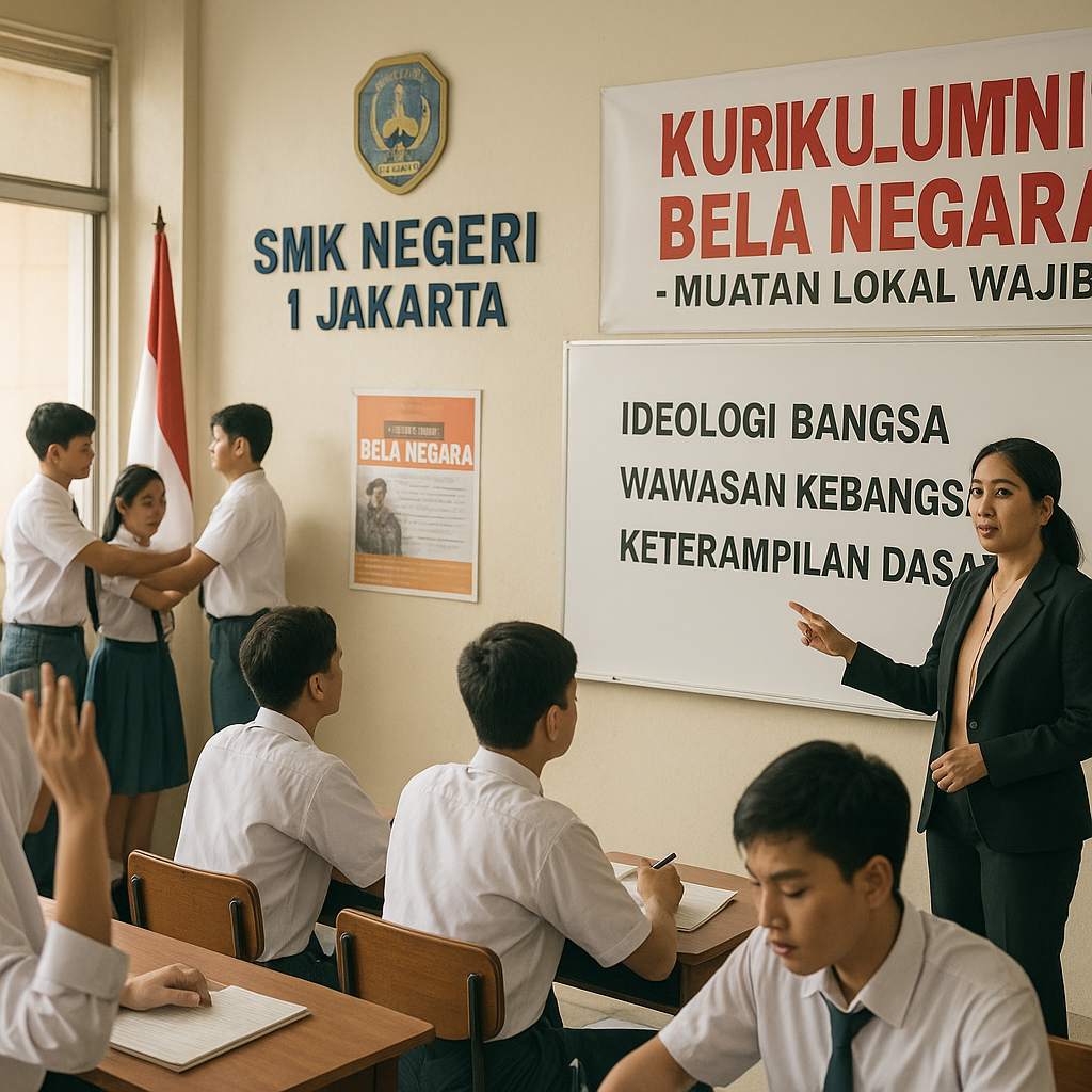 Kurikulum Bela Negara Masuk Muatan Lokal di SMK Negeri 1 Jak...
