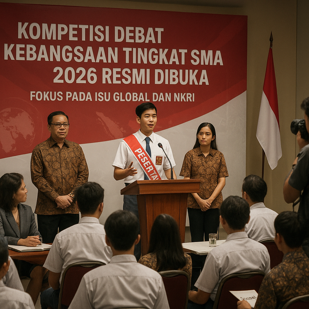 Kompetisi Debat Kebangsaan Tingkat SMA 2026 Resmi Dibuka, Fokus pada Isu Global dan NKRI