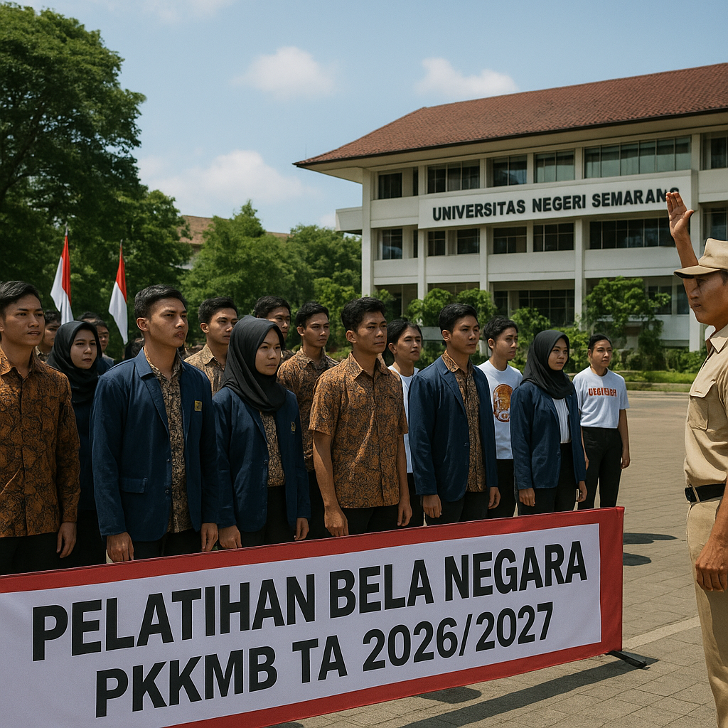 Unnes Gelar Pelatihan Bela Negara untuk Mahasiswa Baru Melalui Program PKKMB