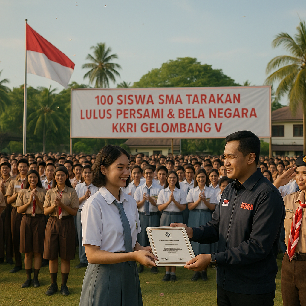 100 Siswa SMA Tarakan Lulus Persami & Bela Negara KKRI Gelom...
