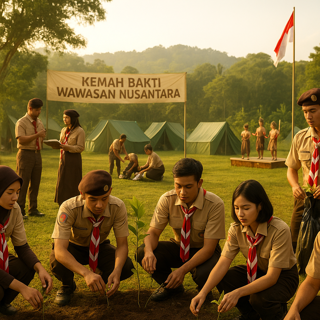 Gerakan Pramuka Kwartir Daerah Gelar Kemah Bakti Wawasan Nus...