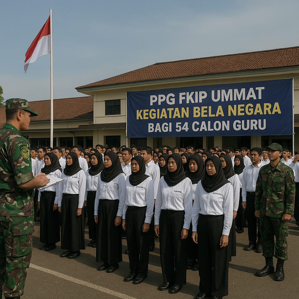 PPG FKIP Ummat Gelar Kegiatan Bela Negara bagi 54 Calon Guru...
