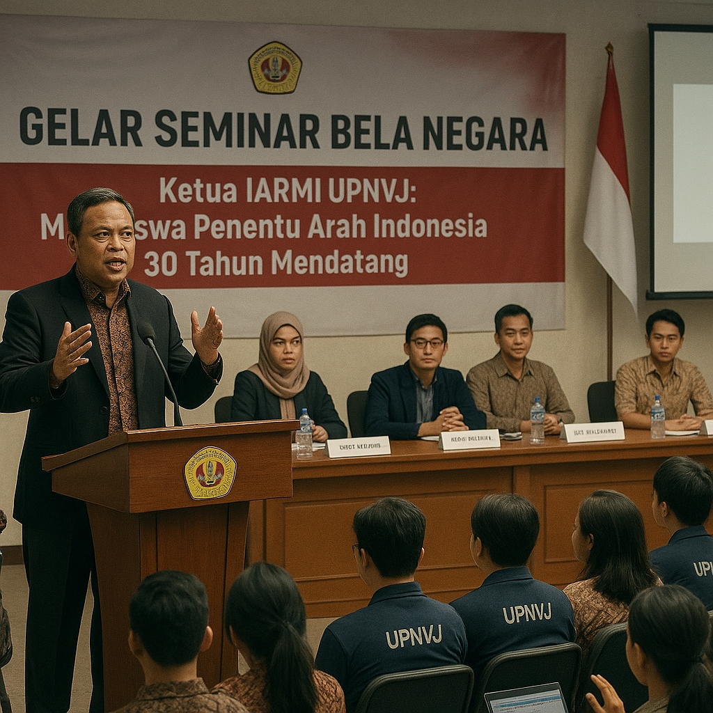 Gelar Seminar Bela Negara, Ketua IARMI UPNVJ: Mahasiswa Pene...