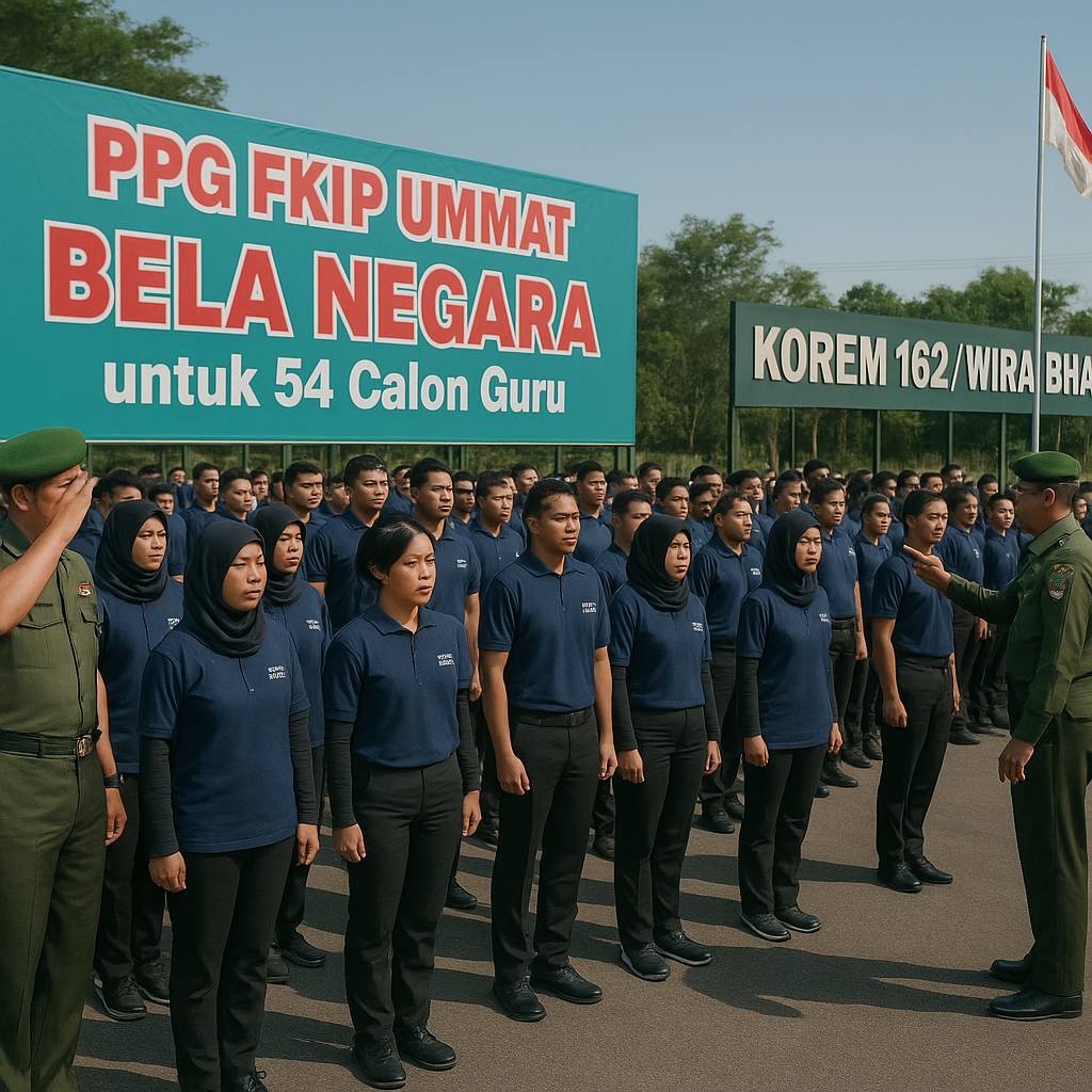 PPG FKIP UMMAT Gelar Bela Negara untuk 54 Calon Guru di Kore...