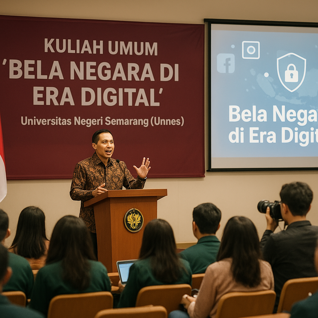 Unnes Selenggarakan Kuliah Umum 'Bela Negara di Era Digital'...