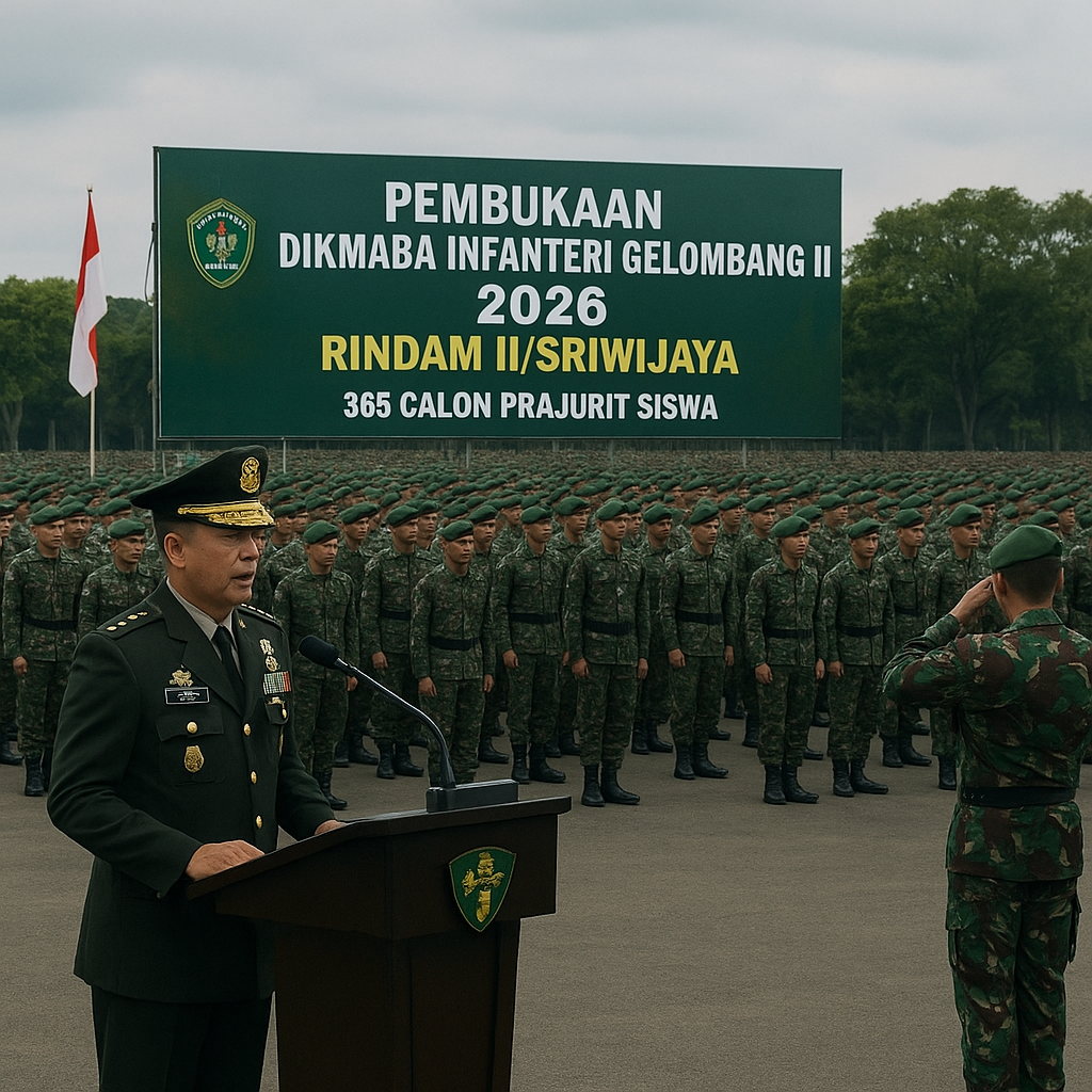 Buka Dikmaba Infanteri Gelombang II 2026, Rindam II Sriwijay...