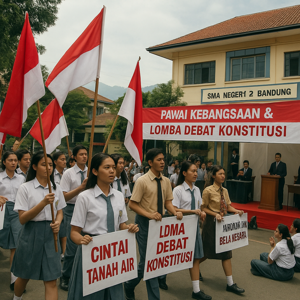 Peringatan HUT Ke-81 Pancasila, Siswa SMA Negeri 2 Bandung G...