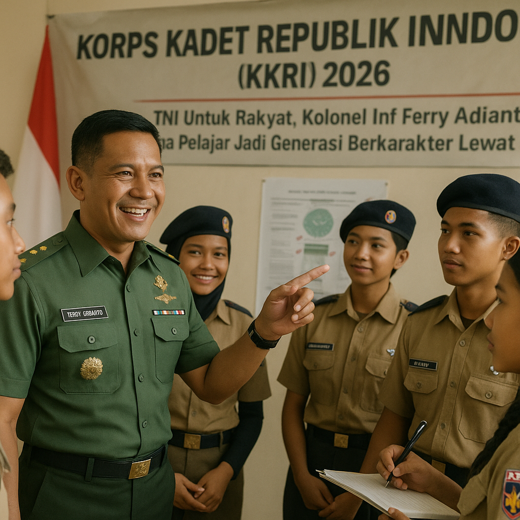 TNI Untuk Rakyat, Kolonel Inf Ferry Adianto Bina Pelajar Jad...