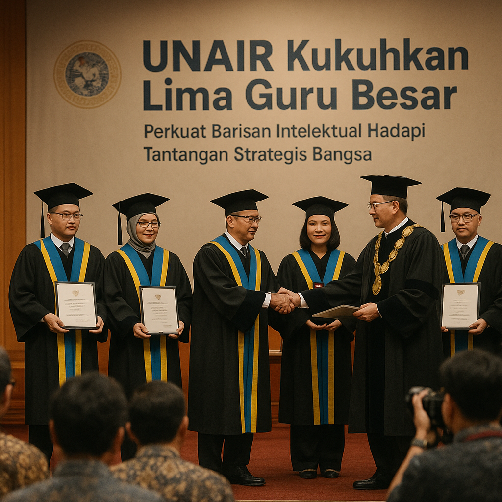 UNAIR Kukuhkan Lima Guru Besar, Perkuat Barisan Intelektual...