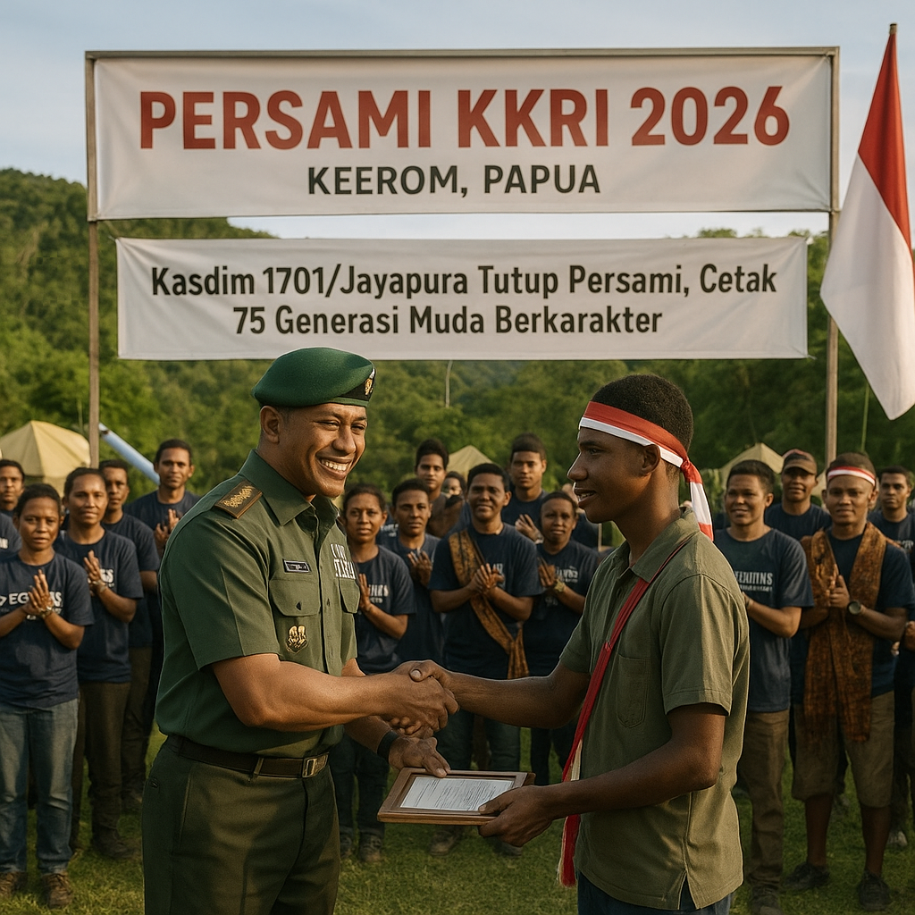 Kasdim 1701/Jayapura Tutup Persami KKRI 2026, Cetak Generasi...