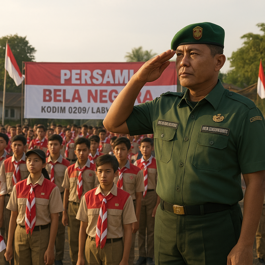 Tanamkan Jiwa Bela Negara Sejak Dini, Dandim 0209/Labuhanbat...