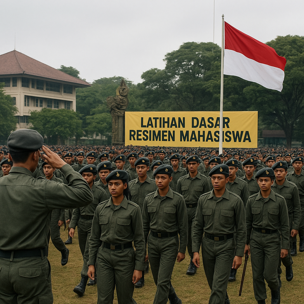 Univeritas Indonesia Gelar Latihan Dasar Resimen Mahasiswa b...