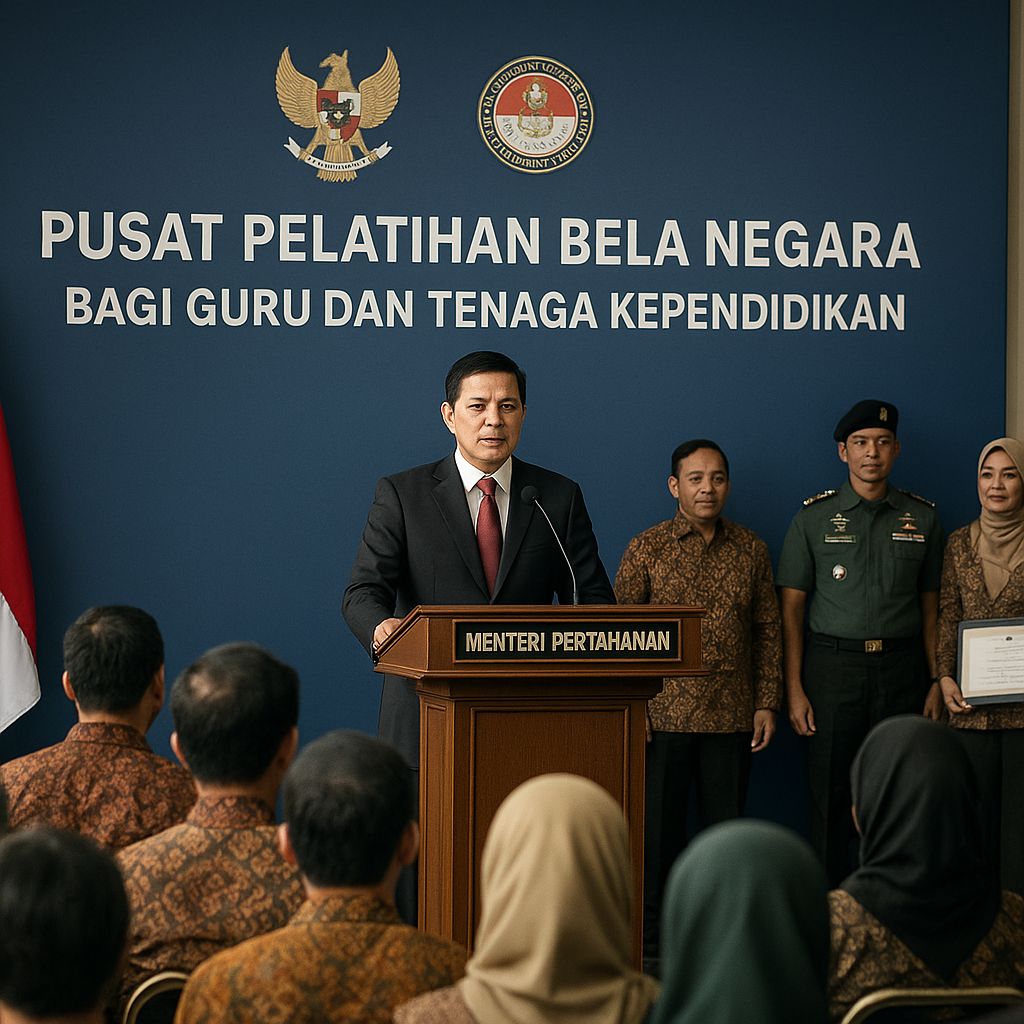 Menhan Resmikan Pusat Pelatihan Bela Negara bagi Guru dan Te...