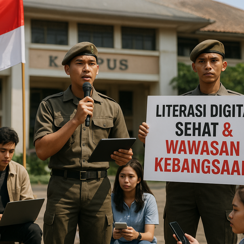 Resimen Mahasiswa Diminta Aktif dalam Literasi Digital dan W...