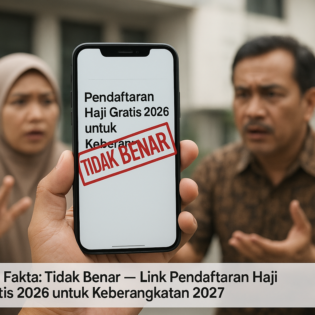 Cek Fakta: Tidak Benar Link Pendaftaran Haji Gratis 2026 unt...