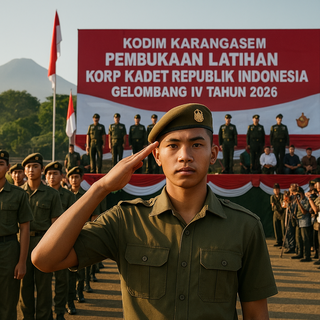 Kodim Karangasem Gelar Pembukaan Latihan Korp Kadet Republik...