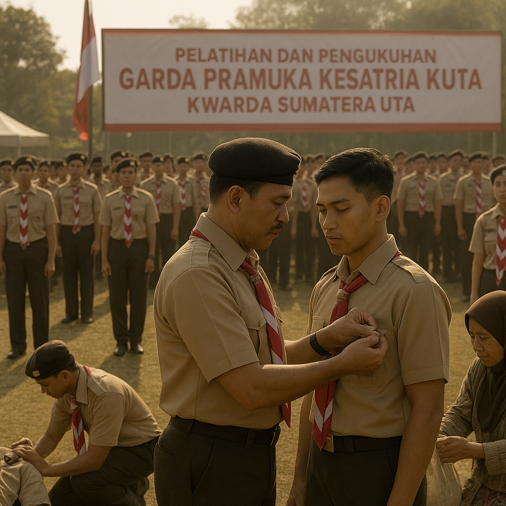 Pelatihan dan Pengukuhan Garda Pramuka Kesatria Kwarda Sumat...