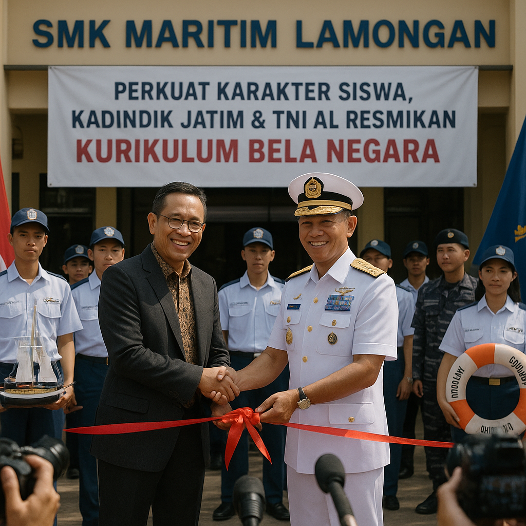 Perkuat Karakter Siswa, Kadindik Jatim & TNI AL Resmikan Kur...
