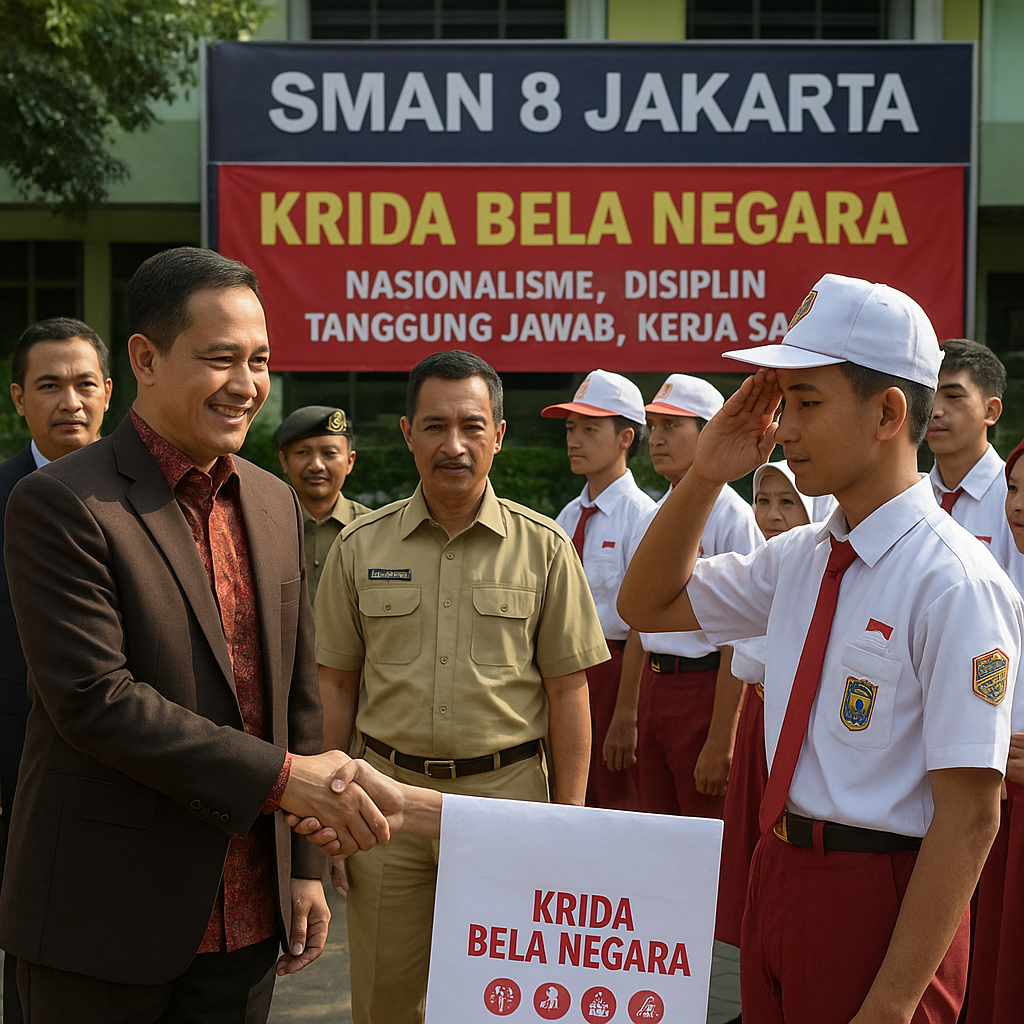 Wagub DKI Tinjau Pelaksanaan Krida Bela Negara di SMAN 8 Jak...