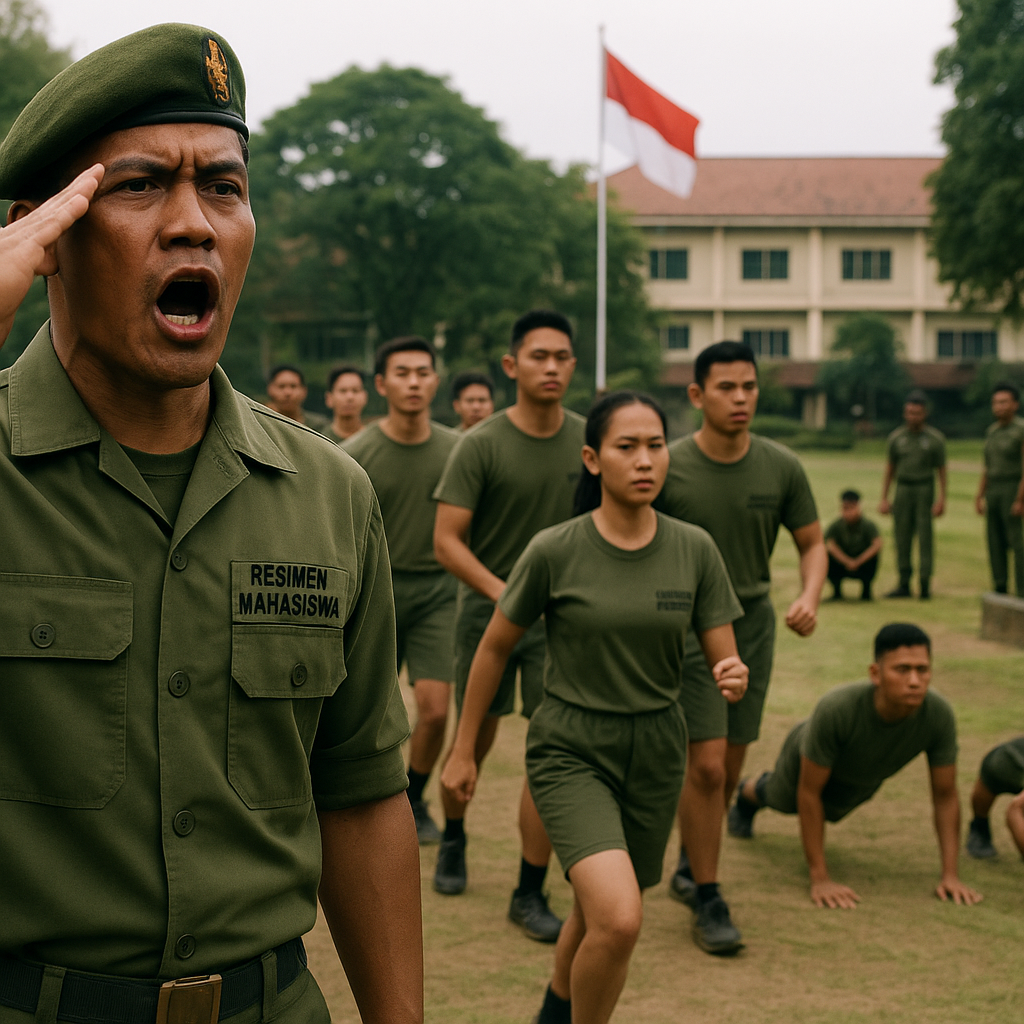 Resimen Mahasiswa Gelar Latihan Dasar Bela Negara bagi Mahas...