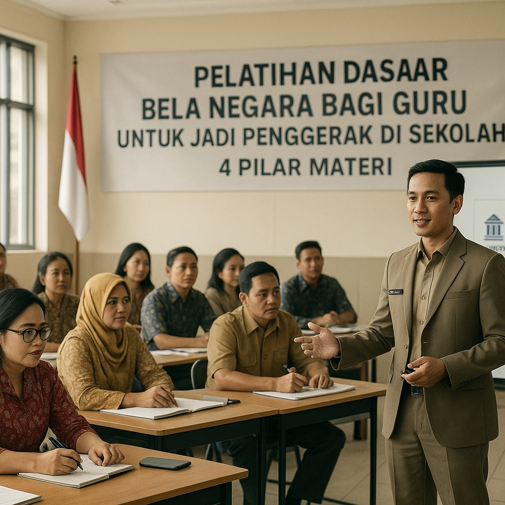 Pelatihan Dasar Bela Negara bagi Guru untuk Jadi Penggerak d...