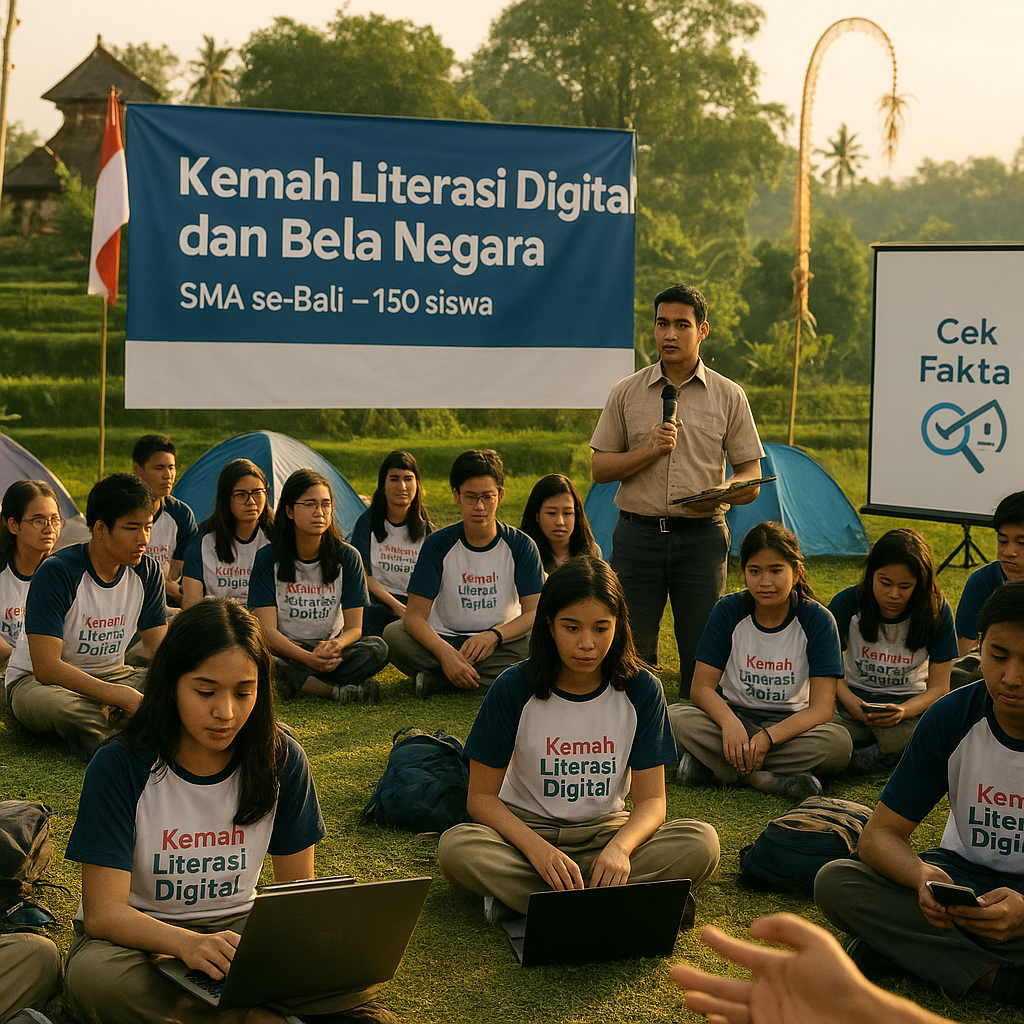 Siswa SMA di Bali Ikuti 'Kemah Literasi Digital dan Bela Neg...