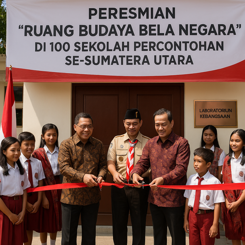 Peresmian 'Ruang Budaya Bela Negara' di 100 Sekolah Perconto...