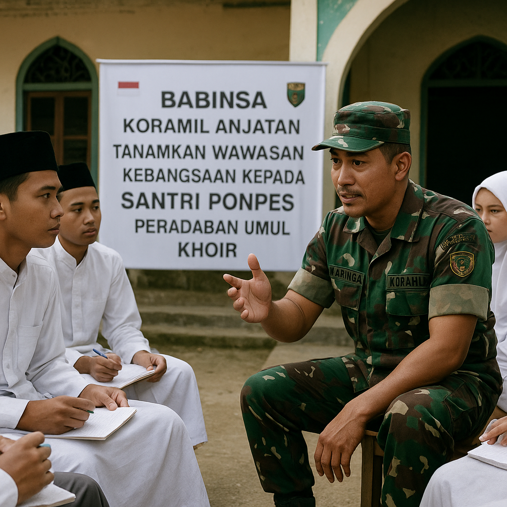 Babinsa Koramil Anjatan Tanamkan Wawasan Kebangsaan kepada S...