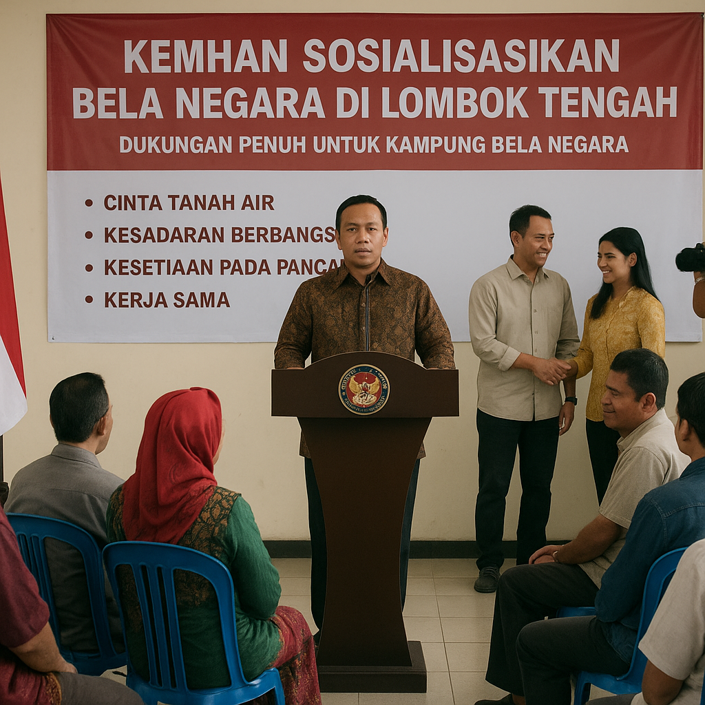 Kemhan Sosialisasikan Bela Negara di Lombok Tengah, Dukungan...