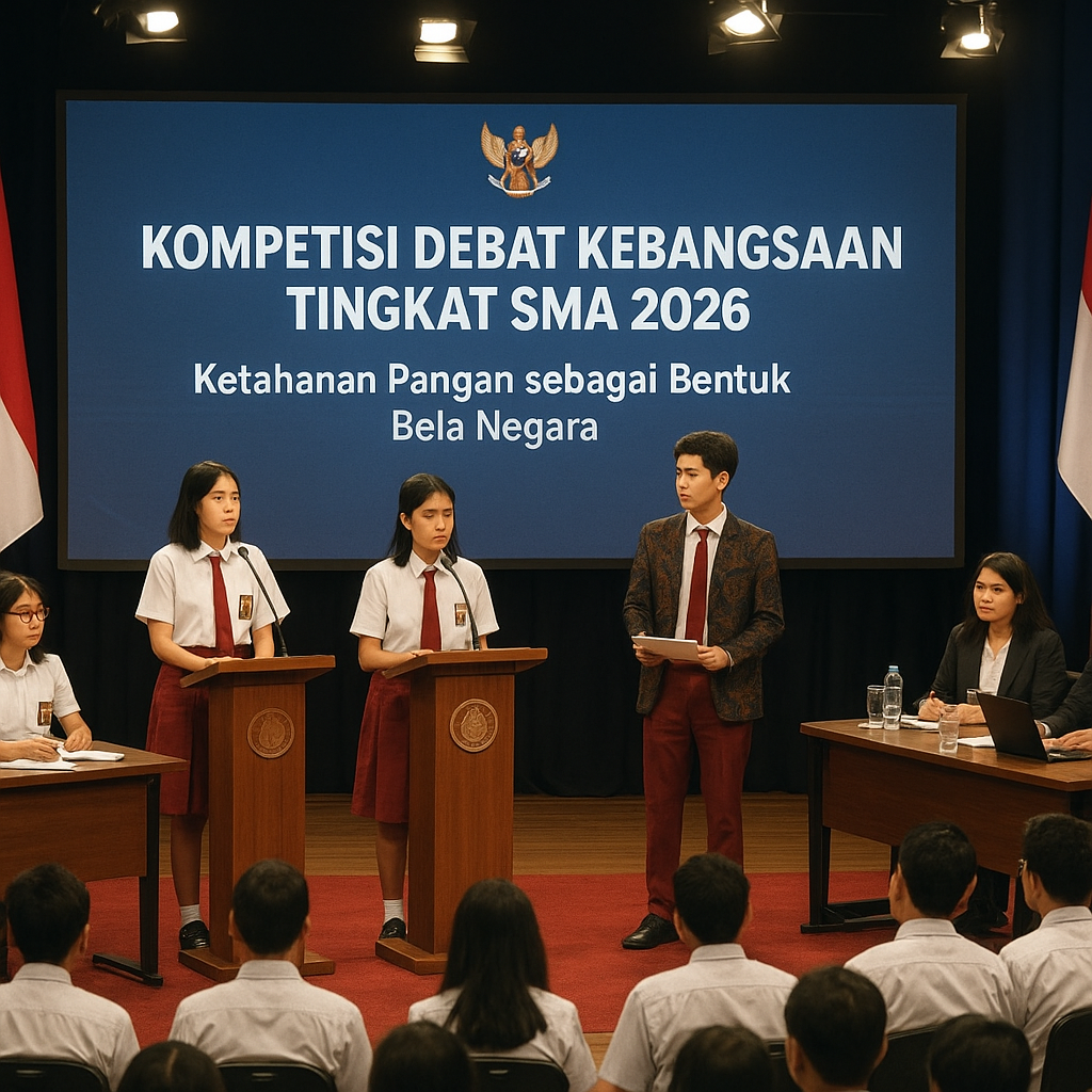 Kompetisi Debat Kebangsaan Tingkat SMA 2026 Angkat Tema 'Ket...