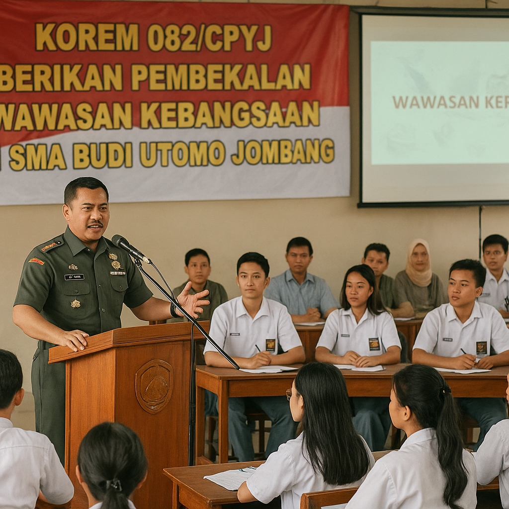 Korem 082/CPYJ Berikan Pembekalan Wawasan Kebangsaan di SMA...