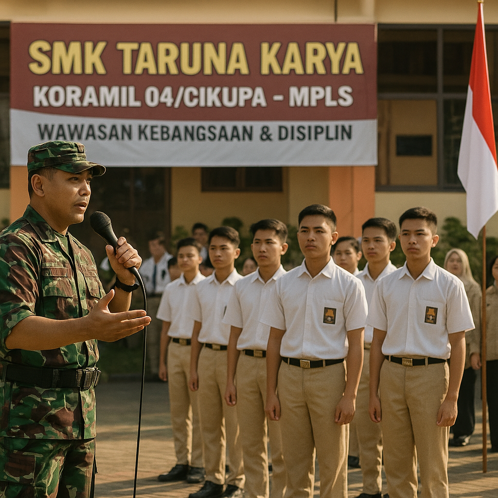 Koramil 04/Cikupa Tanamkan Wawasan Kebangsaan dan Disiplin k...