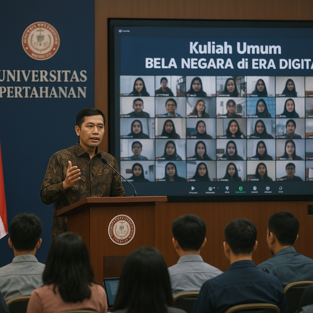 Universitas Pertahanan Gelar Kuliah Umum 'Bela Negara di Era...