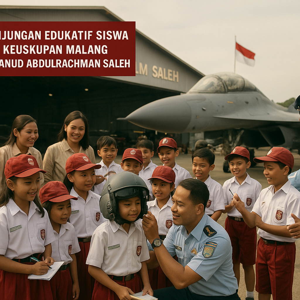 Kunjungan Edukatif Siswa SDK Keuskupan Malang ke Lanud Abdul...