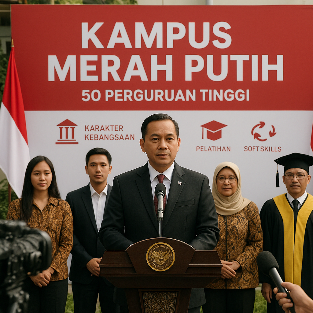 Menhan Resmikan Program 'Kampus Merah Putih' di 50 Perguruan...