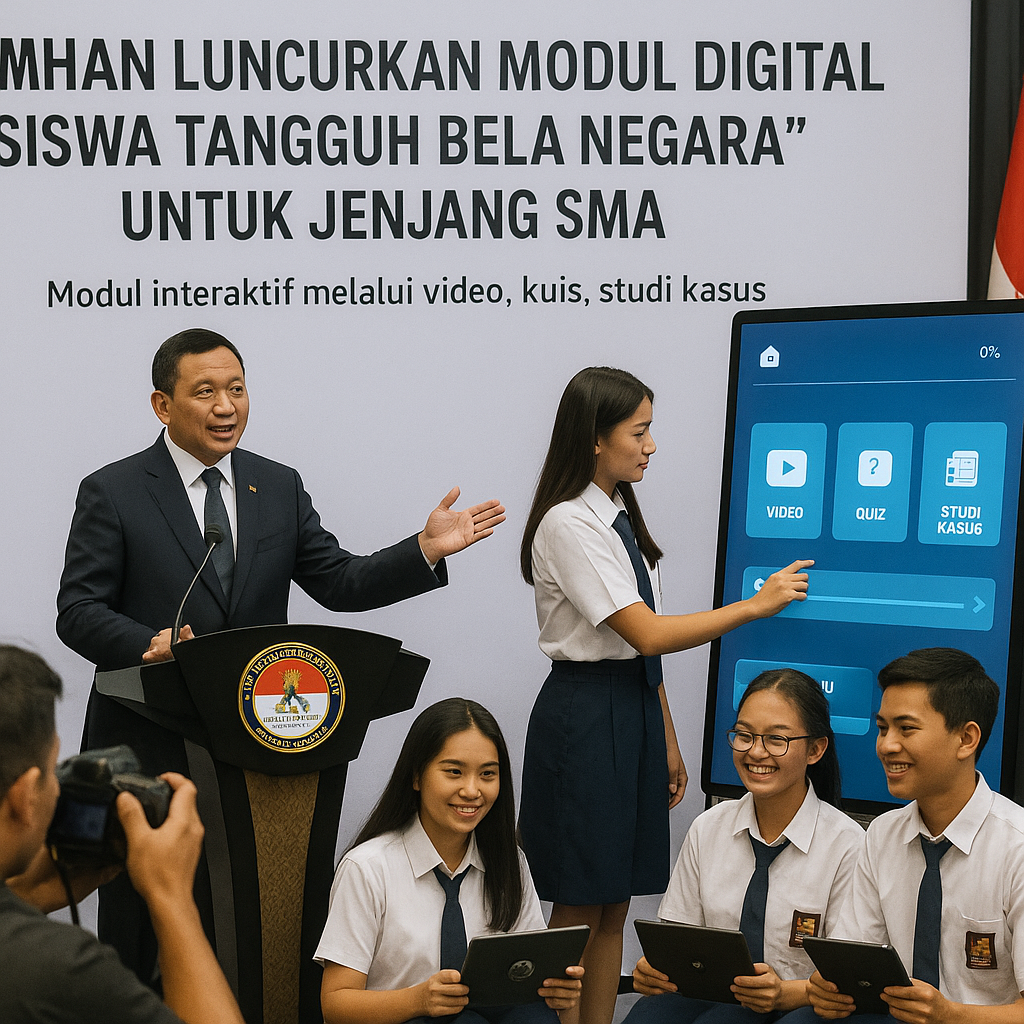 Kemhan Luncurkan Modul Digital "Siswa Tangguh Bela Negara" u...
