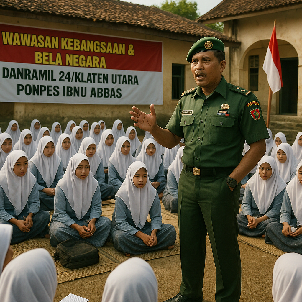 Danramil 24/Klaten Utara Tanamkan Wawasan Kebangsaan Dan Bel...