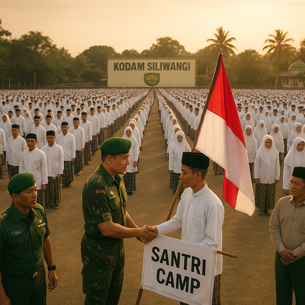 Kodam Siliwangi Persatukan 1.000 Santri untuk Bela Negara Le...