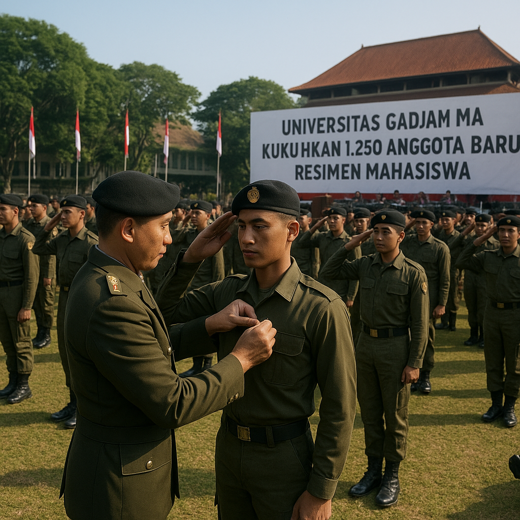 Universitas Gadjah Mada Kukuhkan 1.250 Anggota Baru Resimen...